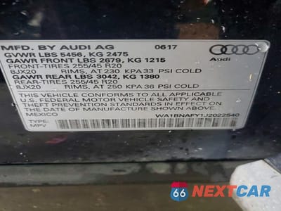 Zdjęcie 13 z 13 samochodu: 2018 AUDI Q5 PREMIUM PLUS VIN:WA1BNAFY1J2022540 - miniatura