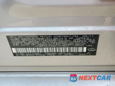 Zdjęcie 12 z 12 samochodu: 2011 LEXUS IS 250 VIN:JTHBF5C29B5147553 - miniatura