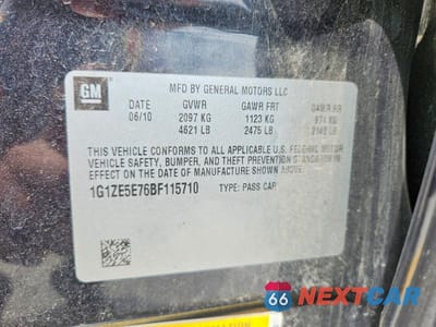 Zdjęcie 12 z 12 samochodu: 2011 CHEVROLET MALIBU LTZ VIN:1G1ZE5E76BF115710 - miniatura