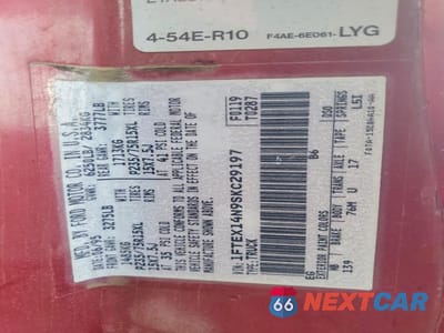 Zdjęcie 12 z 12 samochodu: 1995 FORD F150 VIN:1FTEX14N9SKC29197 - miniatura