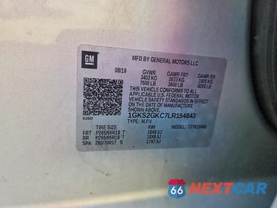 Zdjęcie 13 z 13 samochodu: 2020 GMC YUKON XL K1500 SLT VIN:1GKS2GKC7LR154843 - miniatura
