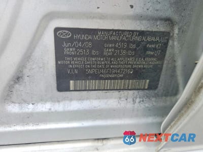 Zdjęcie 12 z 12 samochodu: 2009 HYUNDAI SONATA SE V6 VIN:5NPEU46F19H472169 - miniatura