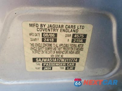 Zdjęcie 12 z 12 samochodu: 2007 JAGUAR X-TYPE 3.0 VIN:SAJWA51A17WJ11774 - miniatura
