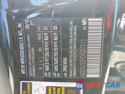 Zdjęcie 13 z 13 samochodu: 2013 MERCEDES-BENZ ML 350 BLUETEC VIN:4JGDA2EB1DA207013 - miniatura