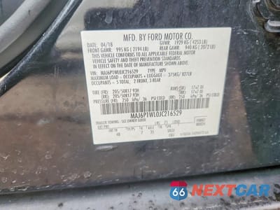 Zdjęcie 14 z 14 samochodu: 2018 FORD ECOSPORT TITANIUM VIN:MAJ6P1WL0JC216529 - miniatura