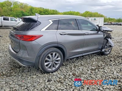 Trzecie zdjęcie samochodu z tyłu: 2022 INFINITI QX50 LUXE VIN:3PCAJ5BA9NF114995 - miniatura