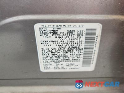 Zdjęcie 13 z 13 samochodu: 2008 NISS ROGUE S VIN:JN8AS58T98W025938 - miniatura