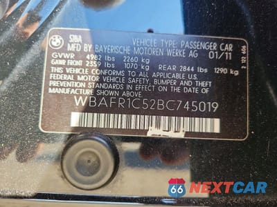 Zdjęcie 12 z 12 samochodu: 2011 BMW 528 I VIN:WBAFR1C52BC745019 - miniatura