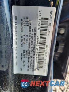 Zdjęcie 13 z 13 samochodu: 2021 MAZDA 3 SELECT VIN:JM1BPABL4M1329897 - miniatura