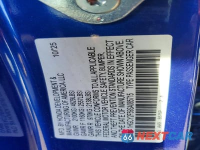 Zdjęcie 13 z 13 samochodu: 2025 HONDA ACCORD HYBRID SPORT VIN:1HGCY2F59SA085715 - miniatura