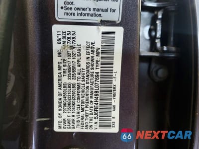 Zdjęcie 12 z 12 samochodu: 2011 HONDA CR-V SE VIN:5J6RE4H49BL077694 - miniatura