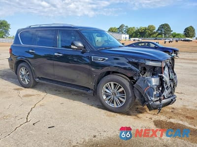 Czwarte zdjęcie samochodu z boku: 2019 INFINITI QX80 LUXE VIN:JN8AZ2NF3K9682717 - miniatura