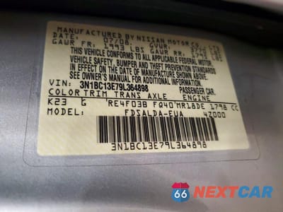 Zdjęcie 12 z 12 samochodu: 2009 NISSAN VERSA 1.8 S VIN:3N1BC13E79L364898 - miniatura