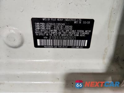 Zdjęcie 12 z 12 samochodu: 2009 SUBARU IMPREZA 2.5I VIN:JF1GE61639H509221 - miniatura