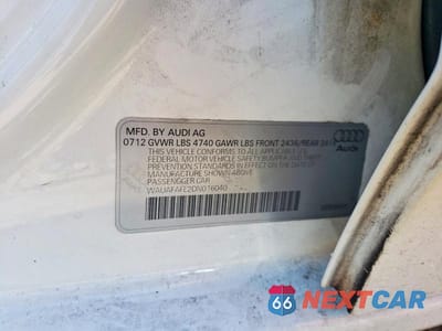 Zdjęcie 12 z 12 samochodu: 2013 AUDI A4 PREMIUM VIN:WAUAFAFL2DN016040 - miniatura