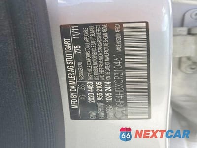 Zdjęcie 12 z 12 samochodu: 2012 MERCEDES-BENZ C 250 VIN:WDDGF4HBXCR210461 - miniatura