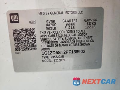 Zdjęcie 13 z 13 samochodu: 2023 CHEVROLET MALIBU LT VIN:1G1ZD5ST2PF186902 - miniatura