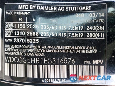 Zdjęcie 13 z 13 samochodu: 2014 MERCEDES-BENZ GLK 350 VIN:WDCGG5HB1EG316576 - miniatura