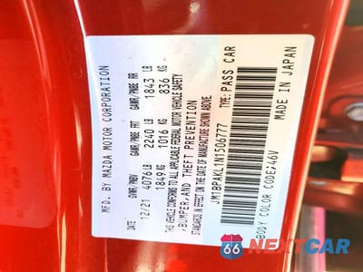 Zdjęcie 12 z 12 samochodu: 2022 MAZDA 3 SELECT VIN:JM1BPAKL1N1506777 - miniatura