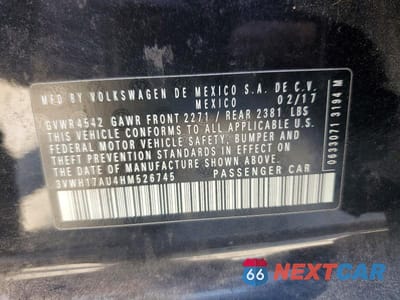 Zdjęcie 12 z 12 samochodu: 2017 VOLKSWAGEN GOLF ALLTRACK S VIN:3VWH17AU4HM526745 - miniatura