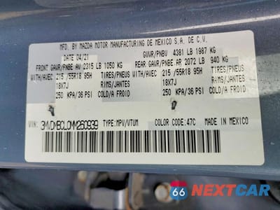 Zdjęcie 13 z 13 samochodu: 2021 MAZDA CX-30 PREFERRED VIN:3MVDMBCL0MM260939 - miniatura