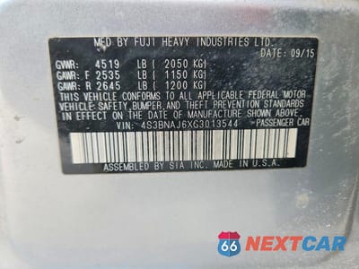 Zdjęcie 12 z 12 samochodu: 2016 SUBARU LEGACY 2.5I LIMITED VIN:4S3BNAJ6XG3013544 - miniatura