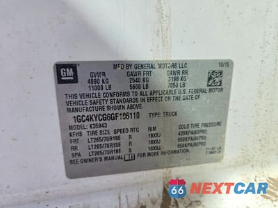 Zdjęcie 12 z 12 samochodu: 2016 CHEVROLET SILVERADO K3500 VIN:1GC4KYCG6GF106110 - miniatura