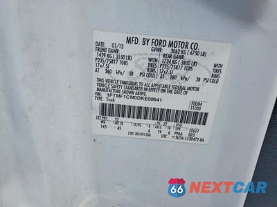 Zdjęcie 12 z 12 samochodu: 2013 FORD F150 VIN:1FTMF1CM0DKE00641 - miniatura