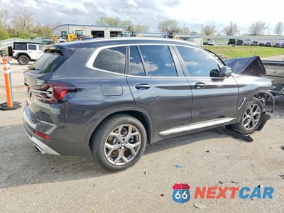 Trzecie zdjęcie samochodu z tyłu: 2022 BMW X3 XDRIVE30I VIN:5UX53DP04N9J53783 - miniatura