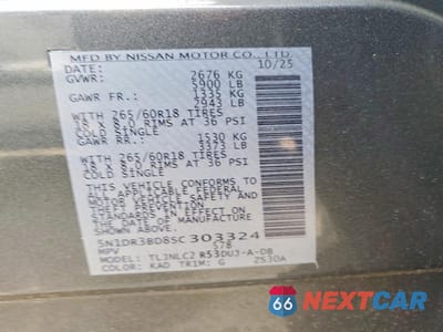 Zdjęcie 13 z 13 samochodu: 2025 NISSAN PATHFINDER ROCK CREEK VIN:5N1DR3BD8SC303324 - miniatura