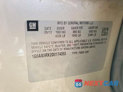 Zdjęcie 13 z 13 samochodu: 2013 CADILLAC ATS VIN:1G6AA5RX2D0174353 - miniatura