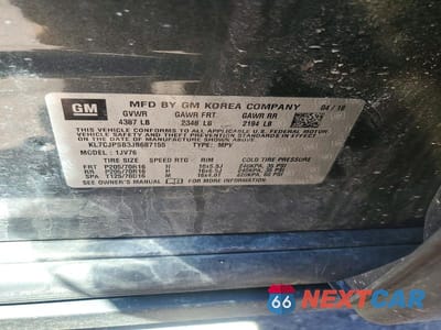 Zdjęcie 13 z 13 samochodu: 2018 CHEVROLET TRAX 1LT VIN:KL7CJPSB3JB687155 - miniatura