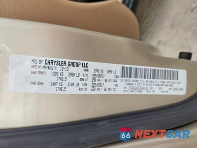Zdjęcie 13 z 13 samochodu: 2014 DODGE GRAND CARAVAN SE VIN:2C4RDGBGXER248185 - miniatura