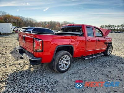 Trzecie zdjęcie samochodu z tyłu: 2018 GMC SIERRA K1500 SLT VIN:1GTV2NECXJZ370109 - miniatura