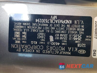 Zdjęcie 13 z 13 samochodu: 2020 KIA SPORTAGE LX VIN:KNDPM3AC8L7630194 - miniatura