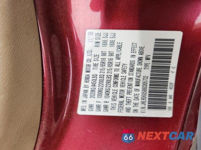 Zdjęcie 13 z 13 samochodu: 2006 HONDA CR-V LX VIN:JHLRD68586C005732 - miniatura