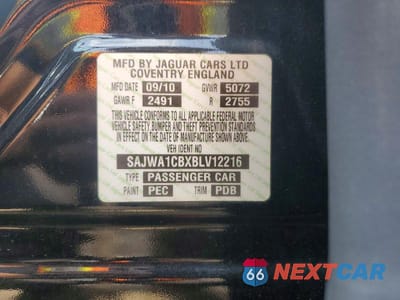 Zdjęcie 12 z 12 samochodu: 2011 JAGUAR XJ VIN:SAJWA1CBXBLV12216 - miniatura