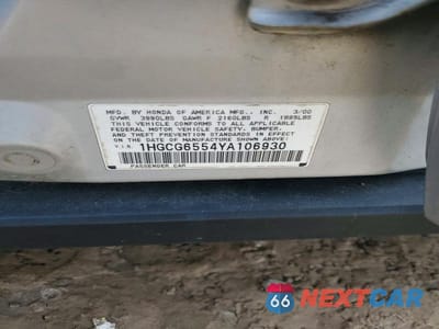 Zdjęcie 12 z 12 samochodu: 2000 HONDA ACCORD LX VIN:1HGCG6554YA106930 - miniatura