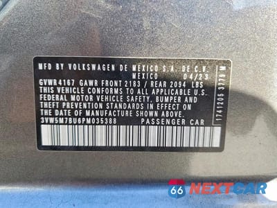 Zdjęcie 12 z 12 samochodu: 2023 VOLKSWAGEN JETTA S VIN:3VW5M7BU6PM035388 - miniatura