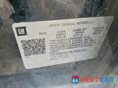 Zdjęcie 12 z 12 samochodu: 2020 CHEVROLET MALIBU LT VIN:1G1ZD5ST3LF025341 - miniatura