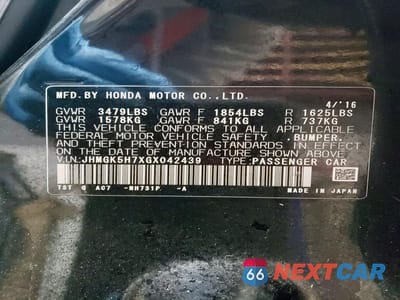 Zdjęcie 12 z 12 samochodu: 2016 HONDA FIT EX VIN:JHMGK5H7XGX042439 - miniatura