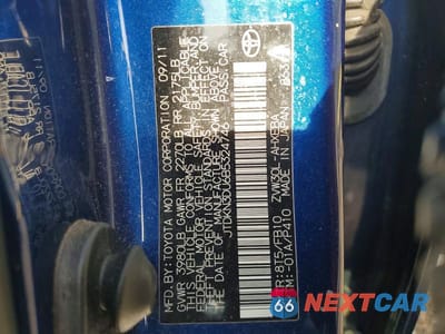 Zdjęcie 12 z 12 samochodu: 2011 TOYOTA PRIUS TWO VIN:JTDKN3DU6B5324746 - miniatura