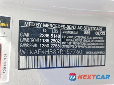 Zdjęcie 13 z 13 samochodu: 2024 MERCEDES-BENZ C 300 4MATIC VIN:W1KAF4HB8RR157760 - miniatura