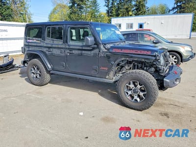 Czwarte zdjęcie samochodu z boku: 2019 JEEP WRANGLER UNLIMITED RUBICON VIN:1C4HJXFG3KW515281 - miniatura