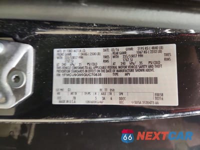 Zdjęcie 13 z 13 samochodu: 2016 FORD ESCAPE SE VIN:1FMCU9G95GUC70835 - miniatura