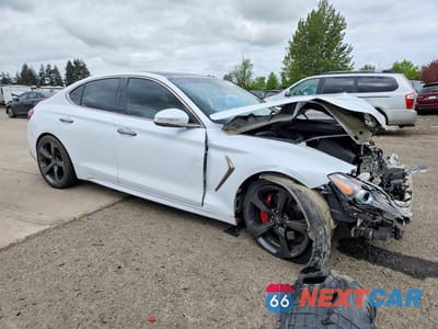 Czwarte zdjęcie samochodu z boku: 2019 GENESIS G70 3.3T ADVANCED VIN:KMTG34LE2KU015620 - miniatura