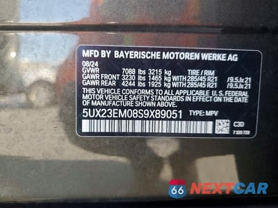 Zdjęcie 13 z 13 samochodu: 2025 BMW X7 XDRIVE40I VIN:5UX23EM08S9X89051 - miniatura