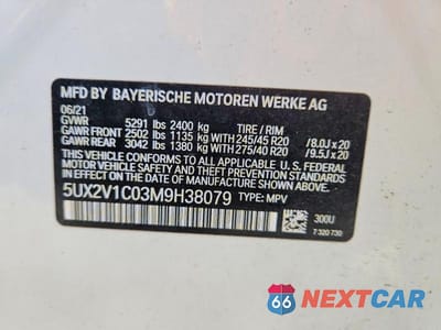 Zdjęcie 13 z 13 samochodu: 2021 BMW X4 XDRIVE30I VIN:5UX2V1C03M9H38079 - miniatura