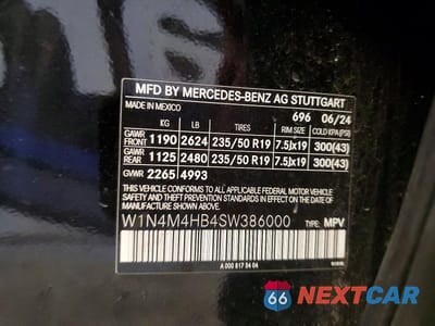 Zdjęcie 14 z 14 samochodu: 2025 MERCEDES-BENZ GLB 250 4MATIC VIN:W1N4M4HB4SW386000 - miniatura