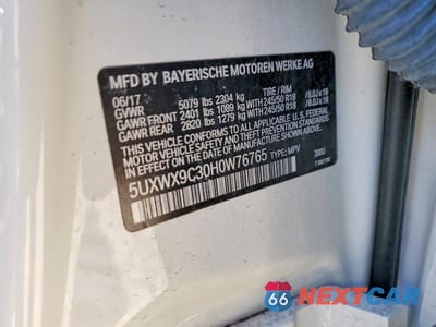Zdjęcie 13 z 13 samochodu: 2017 BMW X3 XDRIVE28I VIN:5UXWX9C30H0W76765 - miniatura